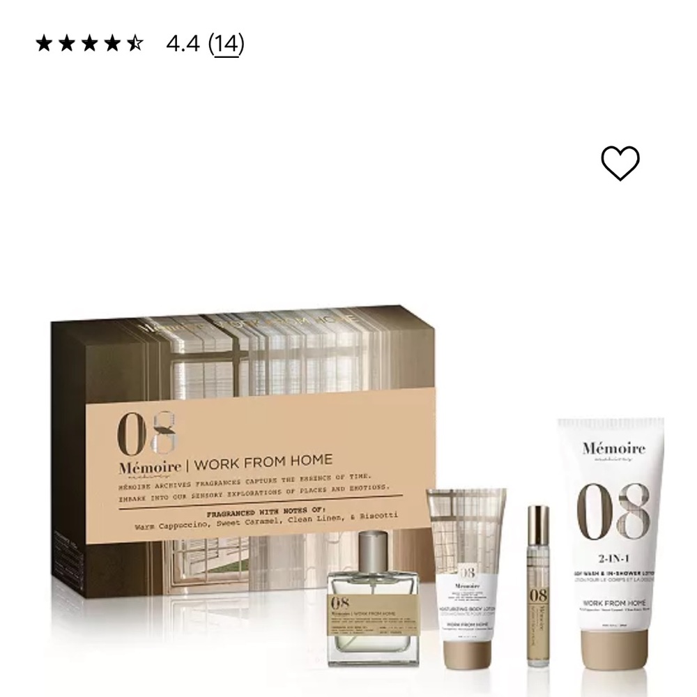 MEMOIRE ARCHIVES 4-Pc. Work From Home Fragrance Gift Set NEW